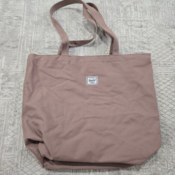 Herschel Canvas Tote Bag Shoulder Purse Mauve Pink Commute Travel Casual Utility - Picture 1 of 7